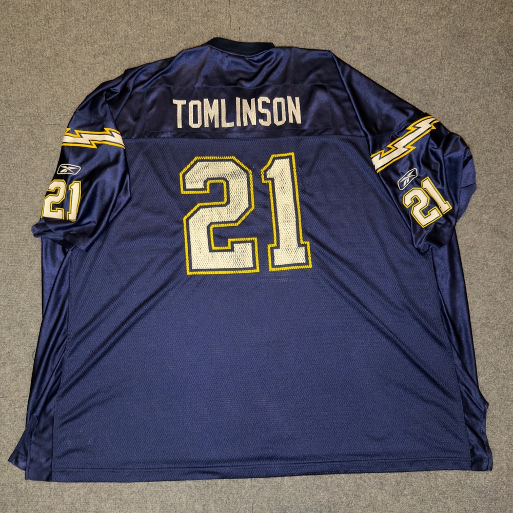 VTG Reebok LaDainian Tomlinson San Diego Chargers Jersey Mens 5XL Navy Blue - Picture 2 of 13